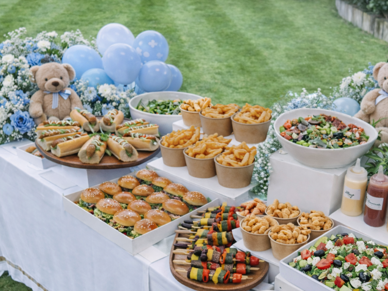 Baby shower and Christenings. Buffet set up